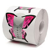 Бумажные формы для наращивания ногтей "Розовая бабочка" 50 штук