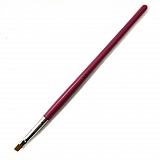Кисть для геля №4 квадрат розовая ручка